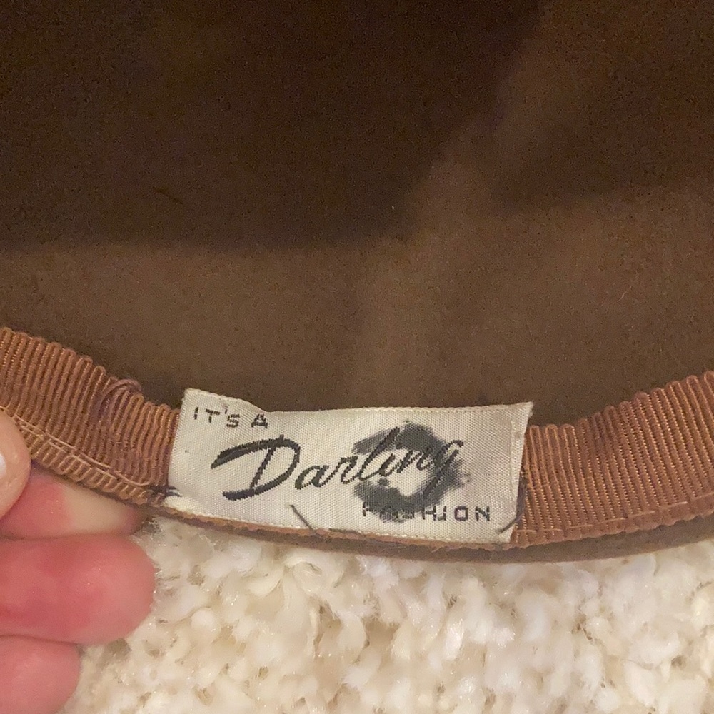 Vintage ‘50 ‘s  brown felt hat - Picture 4 of 5
